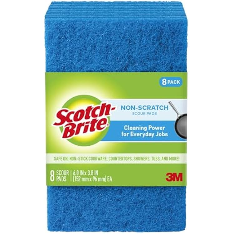 Scotch-Brite Non-Scratch Scour Pads 628-EC, 6.0 in x 3.8 in 152 mm x 96 mm | Shipper Unit