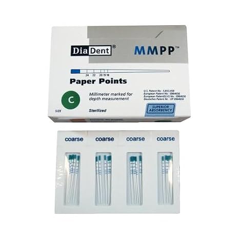 DiaDent MP202-305 Absorbent Paper Points MMPP .029 CC Coarse 200/Pkg