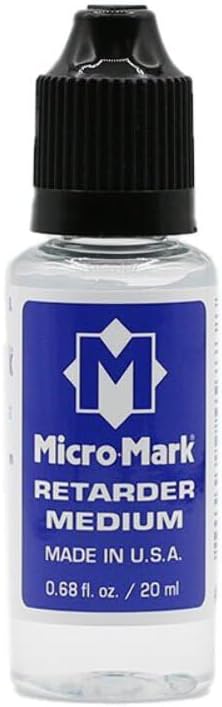 Micro-Mark Retarder, 20 ml - Master Your Acrylics Paint Retarder Extends Working Time for Perfect Blends, Layers, and Textures