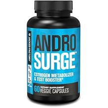 Jacked Factory Androsurge Estrogen Blocker for Men - Natural Testosterone Booster for Men & Estrogen Metabolizer with Tongkat Ali, DIM, Long Jack & More - Test Booster & Muscle Builder - 60 Count