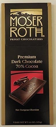 Moser Roth 70%cocoa Premium Dark Chocolate 4/pk by Moser Roth