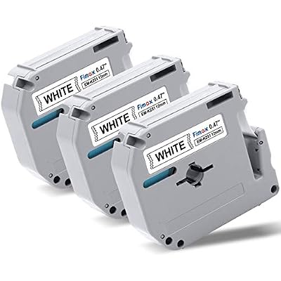 M-K231 12mm Replacement for Brother M Tape 0.47 White M-K231s MK231 Label Tape Compatible with Brother Ptouch PTM95 PT-90 PT-70 PT-65 PT-60 PT-45 Label Maker NOT for PTD210 PTD220, NO TZe TZ Tape