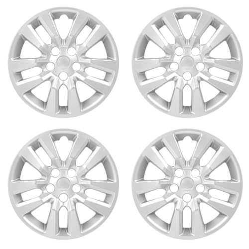 Wheel Hubcaps Compatible with Nissan Altima 2013-2018 16-inch Wheel Covers Set of 4Pcs Silver
