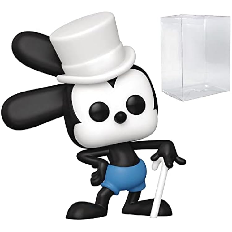 POP Disney: Disney 100 - Oswald The Lucky Rabbit Limited Edition Chase Funko Vinyl Figure Bundled with Compatible Box Protector Case, Multicolored, 3.75 inches
