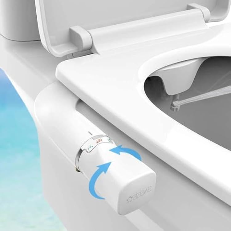 Bidet Toilet Seat Attachment Ultra Slim Bidet With Self Cleaning Dual Nozzle Adjustable Water Non Electric Bidet Fresh Water Spray for Sanitary and Feminine Wash