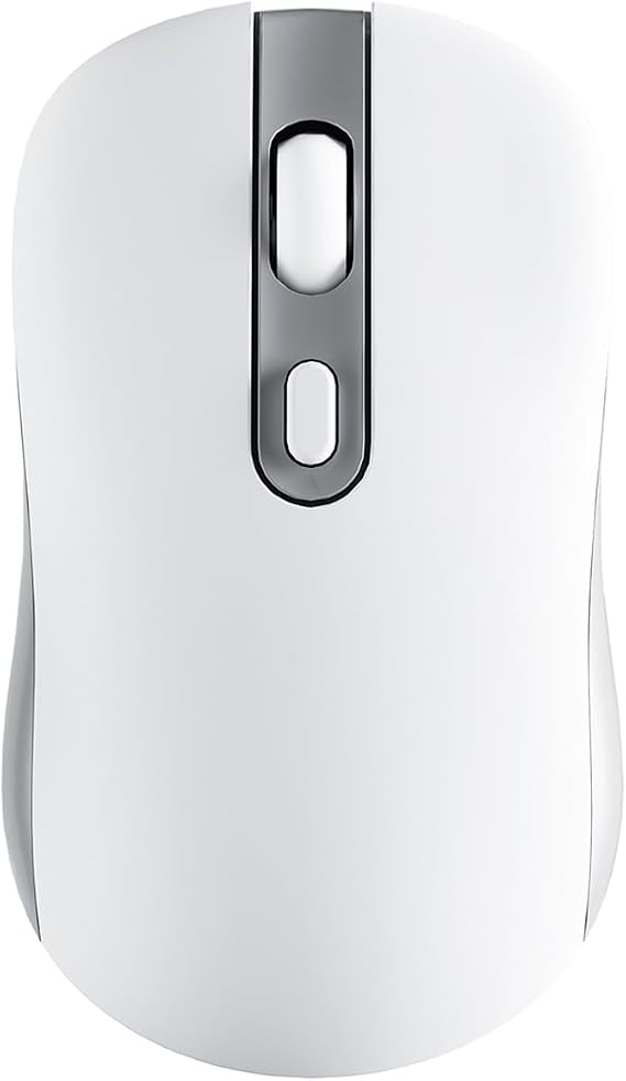 Wireless Mouse, Dual Mode Computer Mouse, 2.4G Optical Mouse with USB Receiver, Rechargeable Bluetooth Mouse, DPI Adjustable,3 Device Connection, Cordless Mice for Laptop, PC, Computer