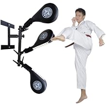 DYK&NX Wall Mounted Taekwondo Kick Pads, 3 Pack Kicking Pads, Black, Martial Arts Training Tool