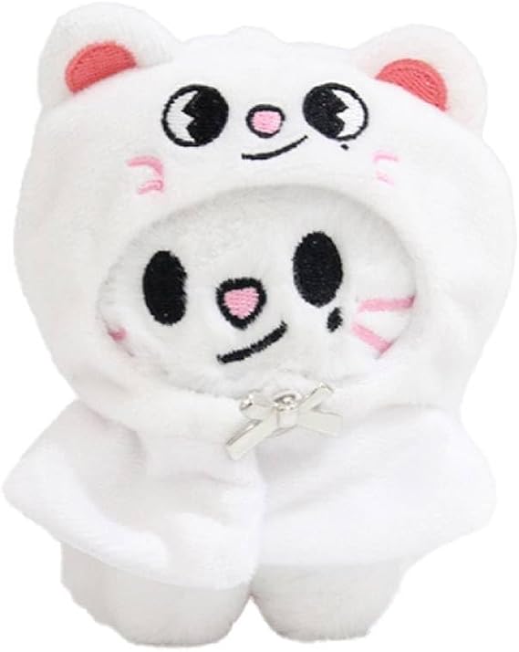 Skz ぬいぐるみマント服 3.9インチ Sk-zooぬいぐるみキーホルダー、マント取り外し可能、ソフトでかわいい、ファンに最適