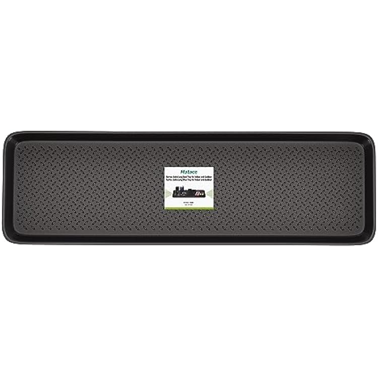 Matace 1 Pack Rubber Extra Large Shoe Tray for Entryway,Long Boot Tray,Slim Boot Mat for Indoor and Outdoor Use,16x55 in, Rectangular Pack of 1