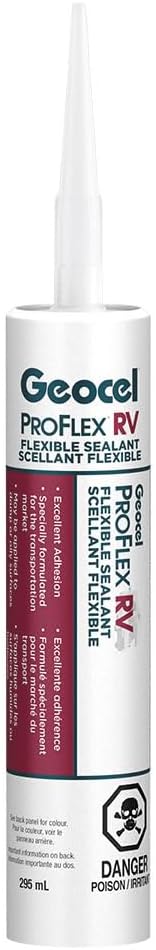 Geocel GC28850 Pro Flex RV Flexible Sealant - 10 oz., Canadian Clear
