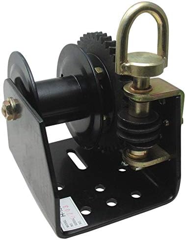 Heavy Duty 2000 lb Worm Gear Winch Single Drum (620A), Self-Locking, Powder Coated