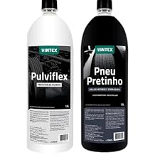 Pulviflex Automotive Shampoo Kit for Protective Chassis Wash + Liquid Tire Shine for darker, shinier tires/Vonixx Vintexx kit, 1.5 liters each.
