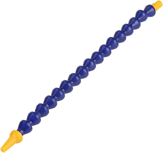ASHATA Flexible Coolant Hose,10pcs Flexible Plastic Water Oil Coolant Pipe 1/8BSPT Thread Hose for Lathe CNC,Plastic flexible body,Light weight,Total 10 pieces of hoses,Widely used