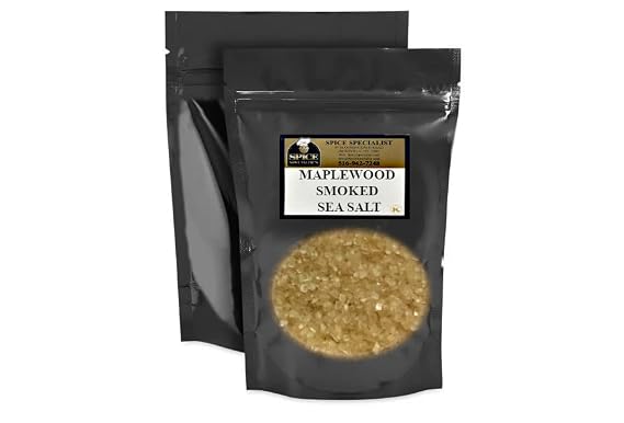 Maple Wood Smoked Sea Salt - 10 oz. Bag - ALL Natural - KOSHER