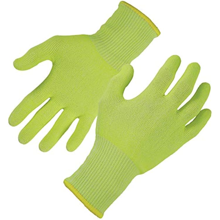 Ergodyne ProFlex 7040 Cut Resistant Level 5, Food Grade Gloves, Breathable Comfort - ANSI A4, EN388, Lime, Small