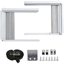 Window Air Conditioner Side Panel with Frame, Universal Window AC Accordion Filler Kit for Most 5,000 BTU Units