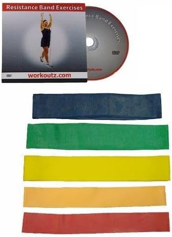 Workoutz 5-piece Butt Lift Ankle Resistance Band Set with Progressive Resistance Levels