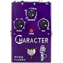 FLAMMA FV03 Vocal Effects Pedal Voice Processor Vocal Amplifier Stompbox Voice Changing Sounds Like Robot Male Female Baby with Delay Reverb Effects for Polishing Up Vocals Includes Guitar Playing