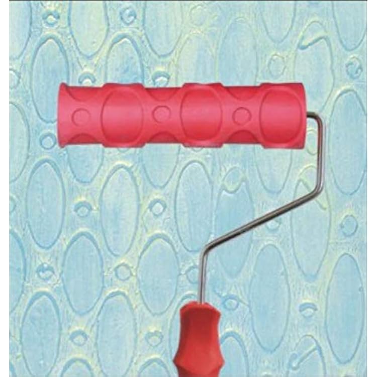 Greek Art 7 DIY Patterned Paint Roller Decorative Rubber Roller Decorative Art Roller Texture Roller with Plastic Handle Pattern F2