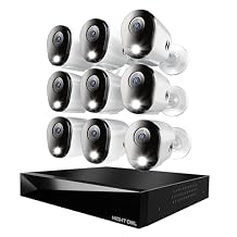 Night Owl 2-Way Audio 20 Channel DVR Video Home Security Camera System with (9) Wired 4K HD Indoor/Outdoor Deterrence Cameras and 2TB Hard Drive (Add up to 4 Wi-Fi Cameras) (9 Camera)