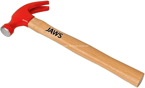 Eltos Jaws Fork Hammer, 300 Gram, Durable Steel Head, Ergonomic Wooden Handle, Painted, Suitable for Nailing and Nail Removal, Hand Tool Suitable for Home, Workshop and Construction Site Use