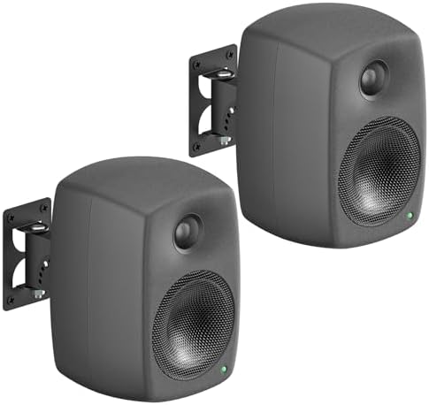 Aiweiwa Metal Speaker Wall Mount for Genelec Speaker Mount - Tilt & Swivel Studio Monitor Wall Mount for Genelec G1 G2 G3 8010 8020 8030 8320 8330 and More Studio Monitor Mount with Hardware Kit
