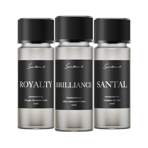 Scentiment Diffuser Top 3 Luxury-Inspired Scents | Aromatherapy Fragrance Oils for Home & Office | Long-Lasting & Elegant Scent 3 x 20ml