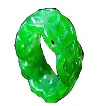 Natural Jade hollow Ring,carved jade ring,Emerald men and women ring