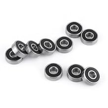 10 PCS 608-2RS Ball Bearing Deep Ball Bearing 8mm x 22mm x 7mm Rubber Sealed Deep for Skateboards, Inline Skates, and Scooters