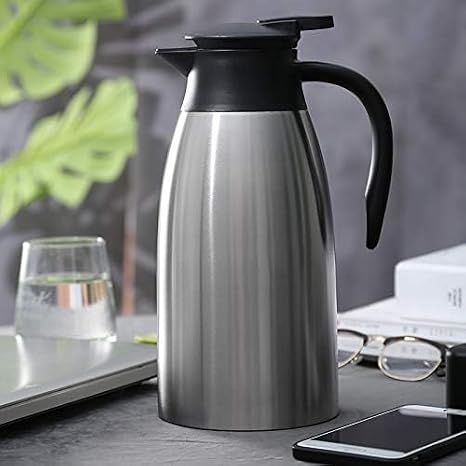 71oz Stainless Steel Thermal Carafe, Insulated Coffee Carafe with Vacuum Double Wall, Hot and Cold Beverage Pitcher for Coffee, Tea, Water, Home, Office and Dining