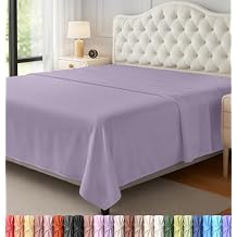Utopia Bedding Flat Sheet - Soft Brushed Microfiber Fabric - Shrinkage & Fade Resistant Top Sheet - Easy Care - 1 Flat Sheet Only (King, Lavender)