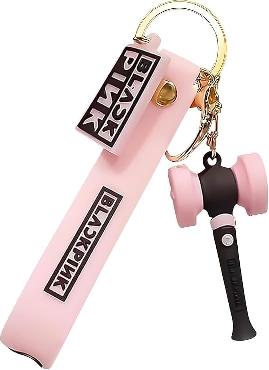 Blackpink Keychain, Pink Keyring, with Blackpink Support Sign, Blackpink Pendant, Blackpink Keychain, Blackpink Pendant Accessories, Characters for Concerts and Support Clubs