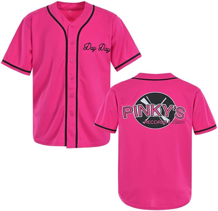 Mens Next Friday Pinkys Record Movie 90s Hip Hop Stitched Sports Fan Baseball Jersey Clothing for Party Black Pink