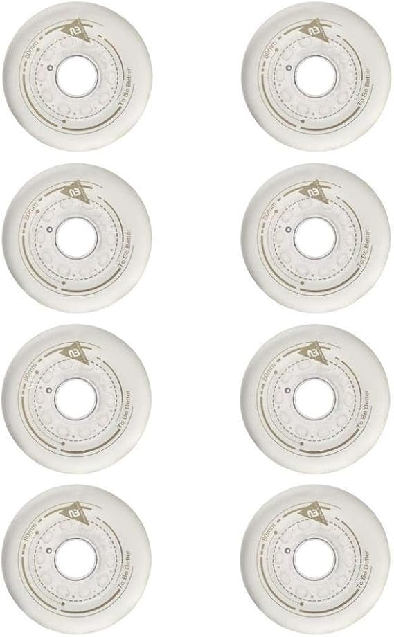 Inline Skate Wheels 88A Good Wear Resistant PU (Pack of 8) Size 80mm 76mm 72mm for Inline Skate Surfboard Casterboard Waveboard Street Surfing