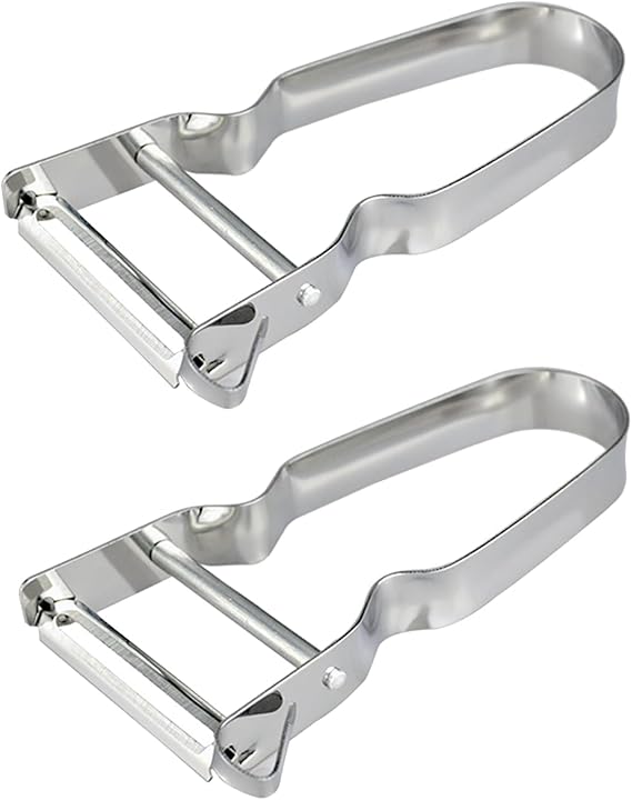 2 Pcs Kitchen Peeler with Peel Collection, Easy Peelers, Fruit Peeler, Stainless Steel Potato Peel for Home Kitchen, Easy Sharp Peel
