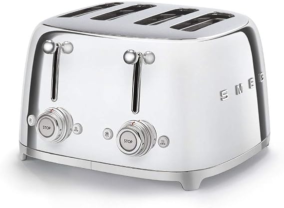 Smeg 4 Slot Toaster Chrome TSF03 SSUS
