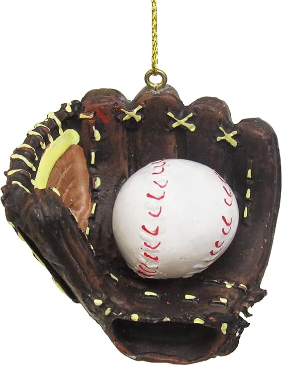 Kurt Alder Baseball and Mitt Ornament