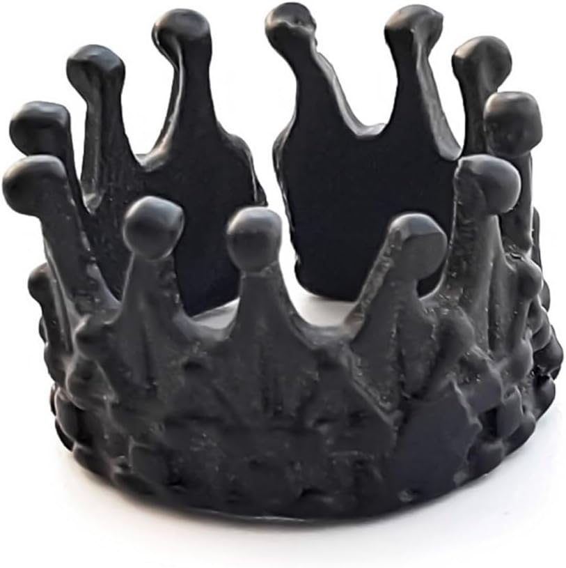 Black King Crown Model Adjustable Mens Ring