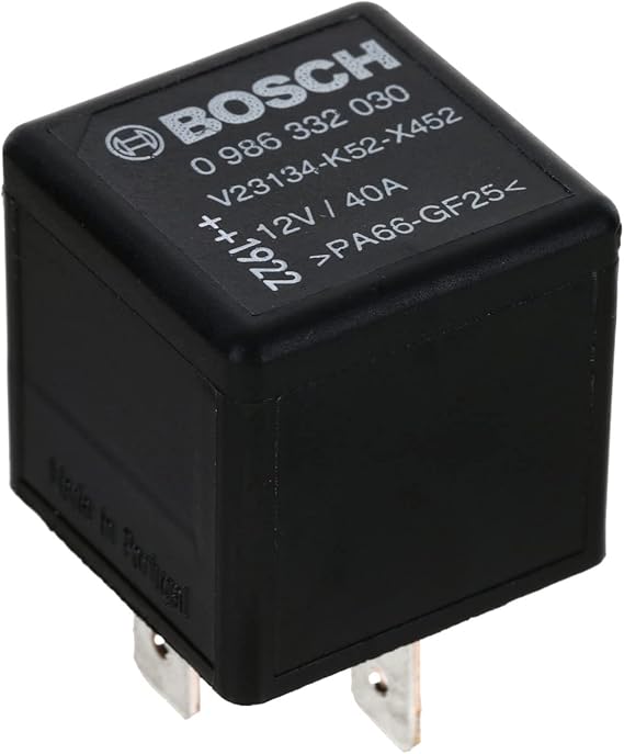 BOSCH 0986332030 Normal Open Mini Relay - 4 Pins, 12V, 40A - Single