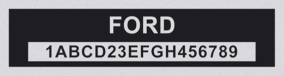 LVCE Custom Vin Tag-Compatible with Ford