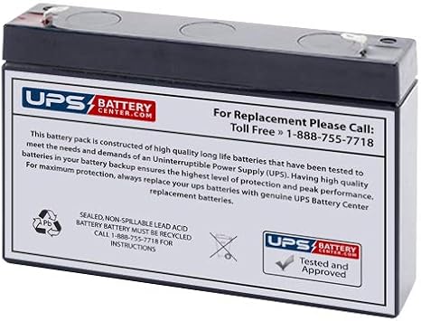 6V 7AH Sealed Lead Acid (SLA) Battery for UB670 DJW6-7.2 652007 MX06065 NP76