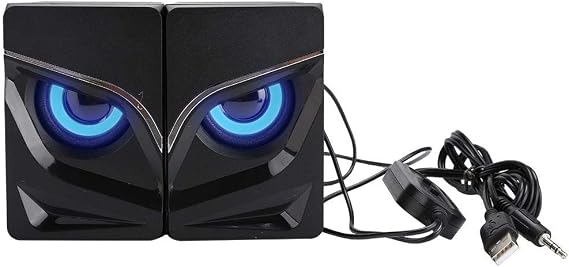 Cool Shape Wired Computer Speaker, Desktop Mini USB 2.1 Speaker Stereo Surround Mobile Phone Notebook PC Subwoofer