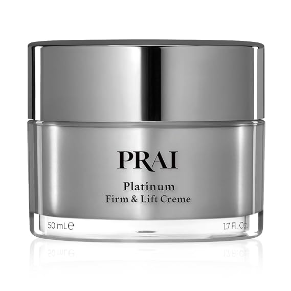 PRAI Beauty Platinum Firm and Lift Creme, Firming and Hydrating Face Moisturizer for Dry Skin and All Skin Types, Face Moisturizer for Skin Firming and Lifting, 1.7 Oz