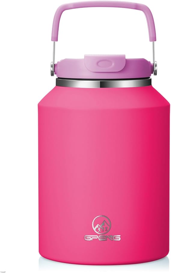 Gpeng 40 oz Tumbler with Handle, Water Bottles with Straw Lid, Insulated Stainless Steel Travel Mug Cup Holder Friendly, Keep Drinks Cold or Hot for 48+ Hours
