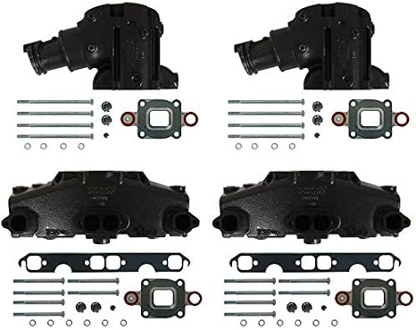 5.0L, 5.7L, 6.2L SBC Dry Joint Mercruiser Style Exhaust Kit. Replaces years 2005-newer. Replaces 865735A02, 864591T02.