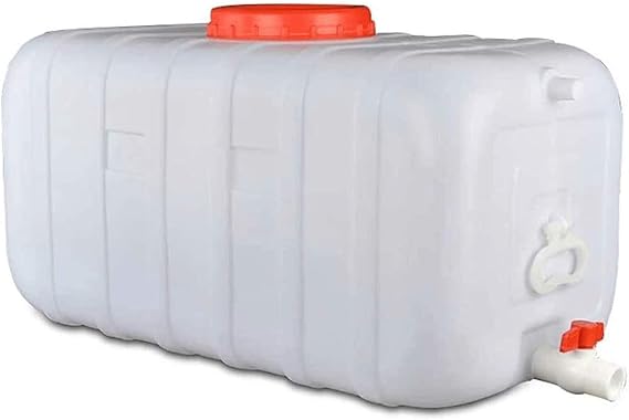 Water Container Horizontal Square Water Storage Tank Large Capacity Water Tank 25L/50L/100L/150L/200L Thick Horizontal Water Tank Fermenter with Lid Food Grade Plastic Bucket