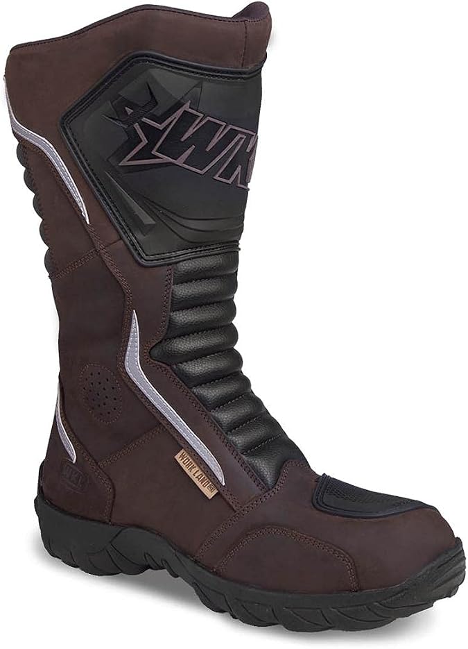 WORKLAND 76227 Motorcycle Boots for Men - Work Boots For Men - Combat Tactical Mens Boots - Biker Boots for Touring, Sports - Full Leather Protections Slip Resistant - Botas para Motocicleta Hombre