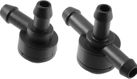 2Pcs windscreen washer jets and windshield washer check valve for Volvo XC90, C30, C70, S40, S60, S70, S80, V50, V70, XC60, XC70 - Includes 2 way (L)