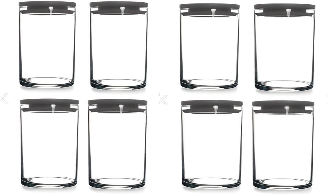 Paşabahçe 43736 Vacuum Glass Jar - Glass Supply Storage Container 8 Li Gray