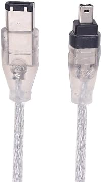 axGear IEEE Firewire 1394 Cable 4 Pin to 6 Pin 4-6 Pin Link Cable Wire 2.5 Ft